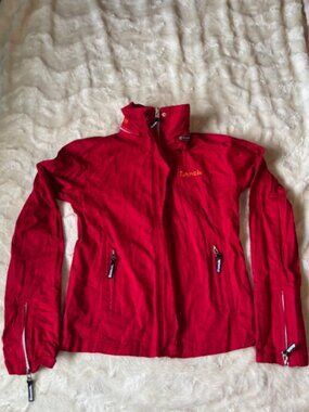 Bench Hooded BBQ Unlined Jacket Red Black Orange Ladies Junior Size Med